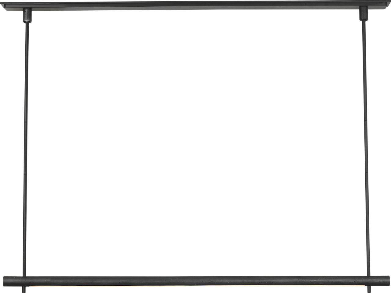 Stahl 60" Linear Chandelier | Museum Carbon | Nova Frost Lens