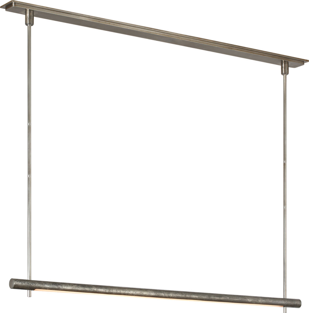 Stahl 60" Linear Chandelier | Museum Pewter | Nova Frost Lens
