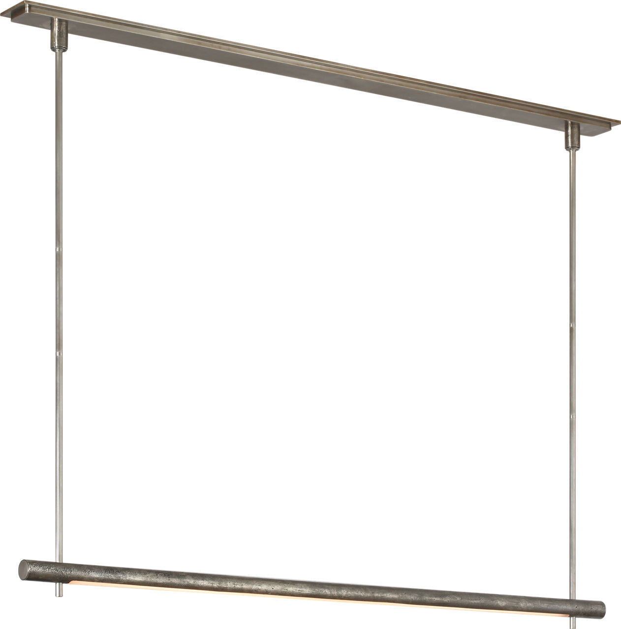 Stahl 60" Linear Chandelier | Museum Pewter | Nova Frost Lens