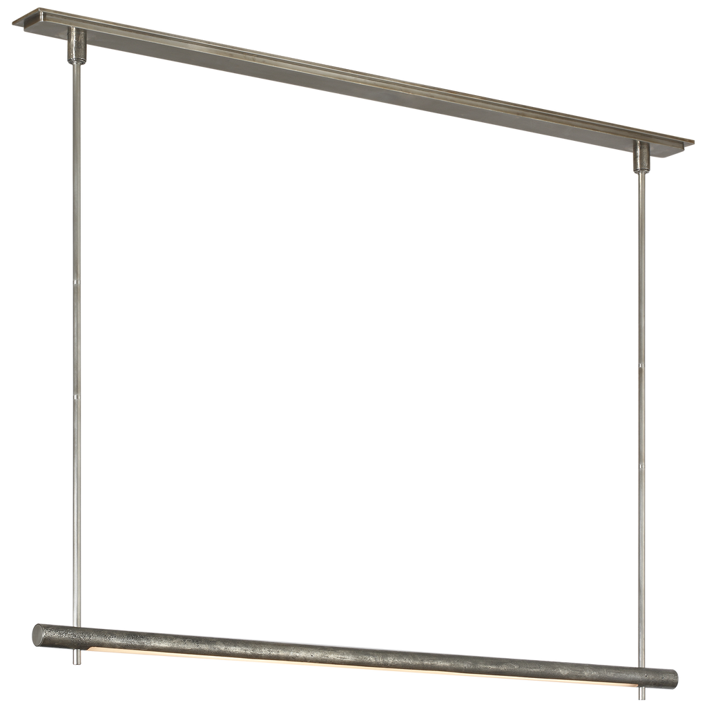 Stahl 60" Linear Chandelier | Museum Pewter | Nova Frost Lens