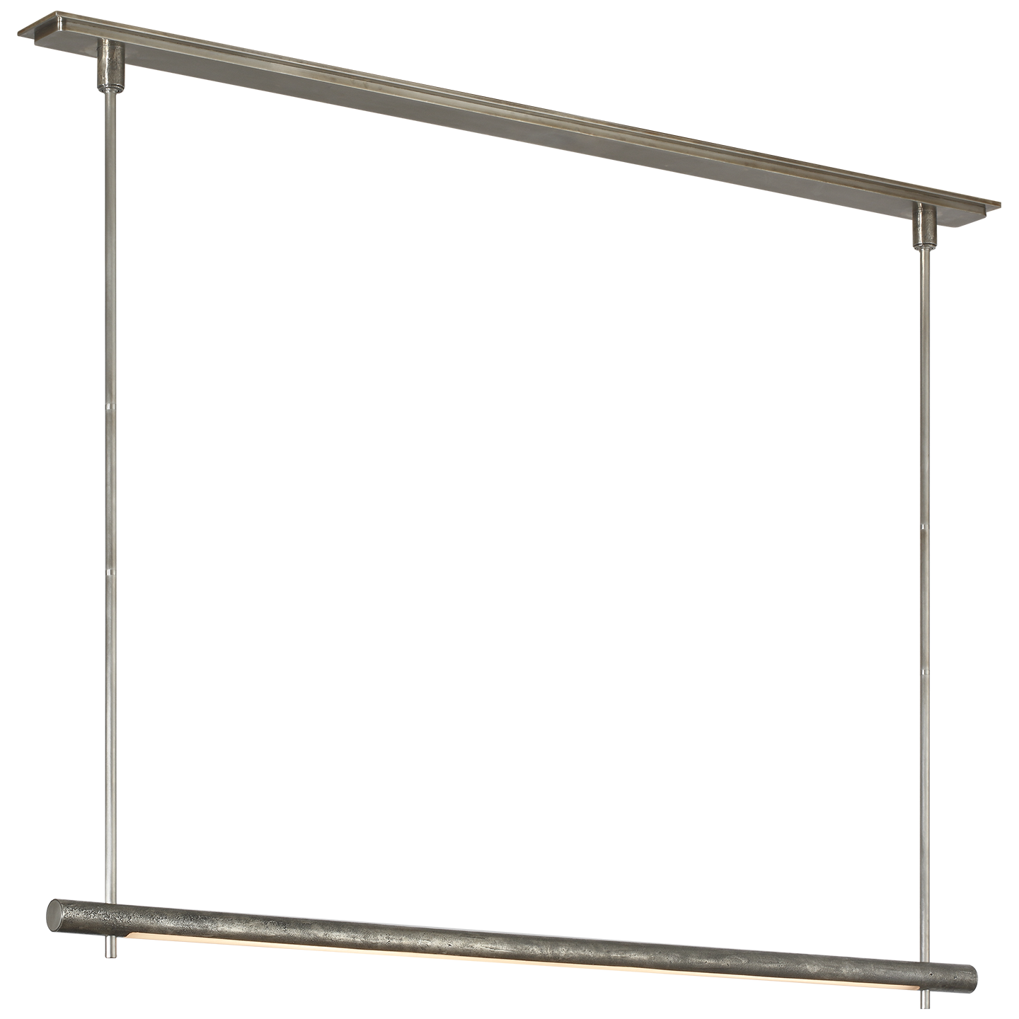 Stahl 60" Linear Chandelier | Museum Pewter | Nova Frost Lens