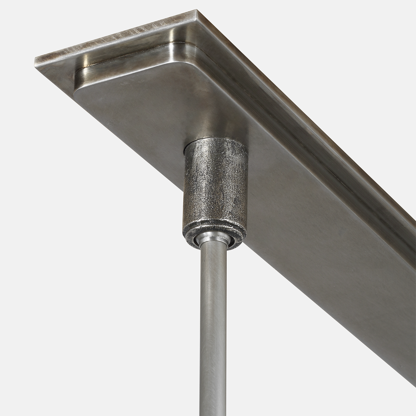 Stahl 60" Linear Chandelier | Museum Pewter | Nova Frost Lens