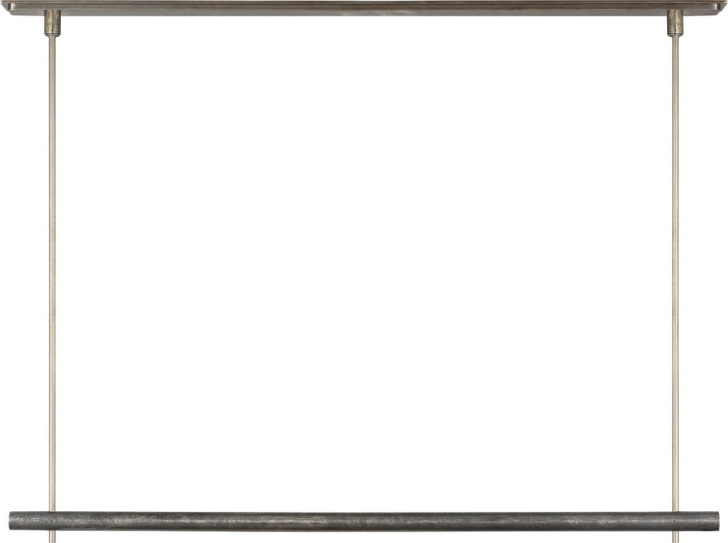 Stahl 60" Linear Chandelier | Museum Pewter | Nova Frost Lens