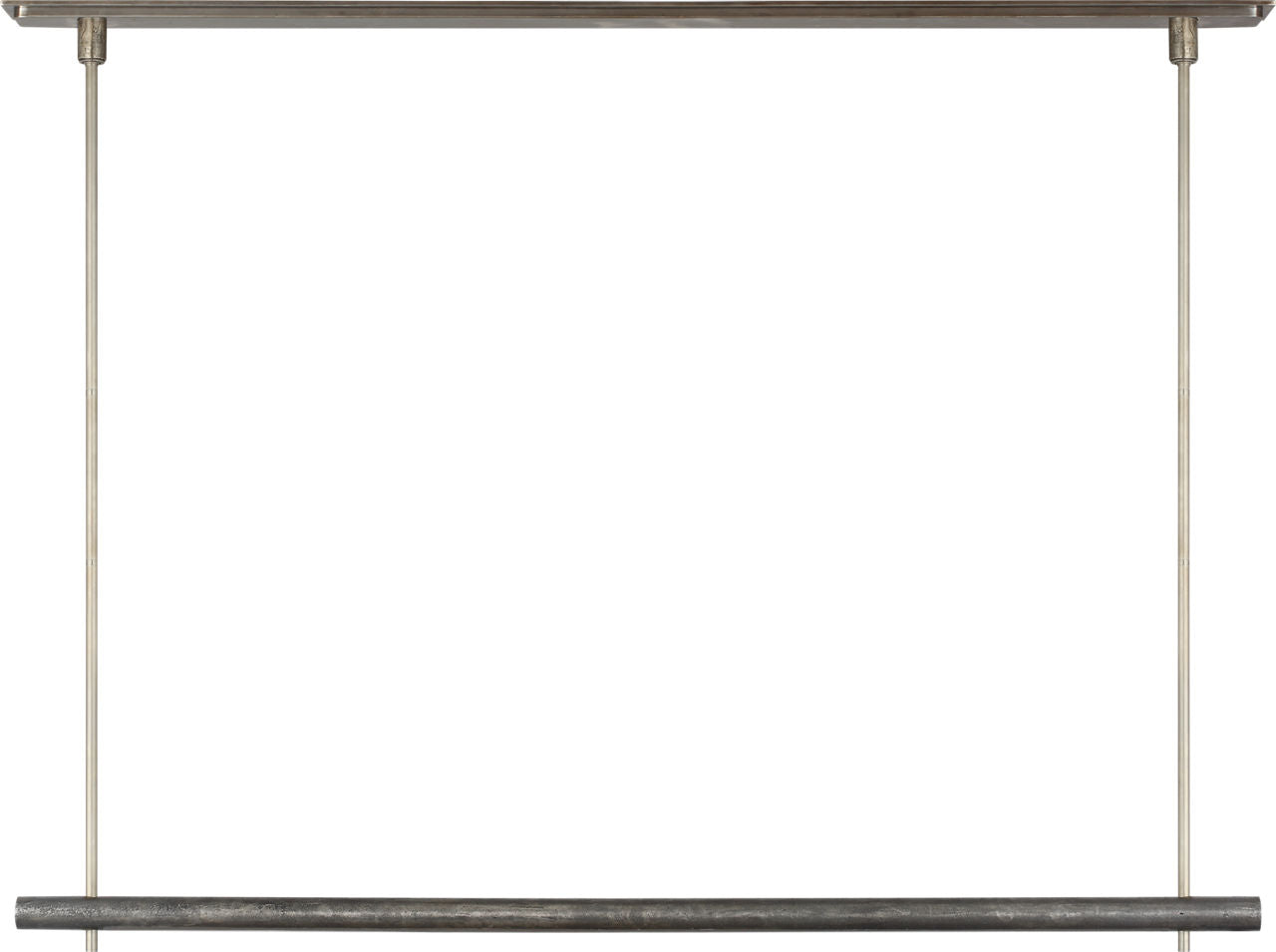 Stahl 60" Linear Chandelier | Museum Pewter | Nova Frost Lens
