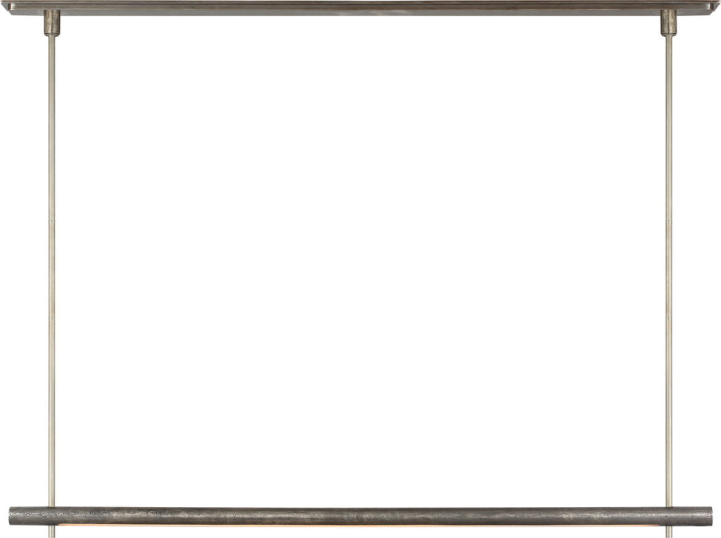 Stahl 60" Linear Chandelier | Museum Pewter | Nova Frost Lens