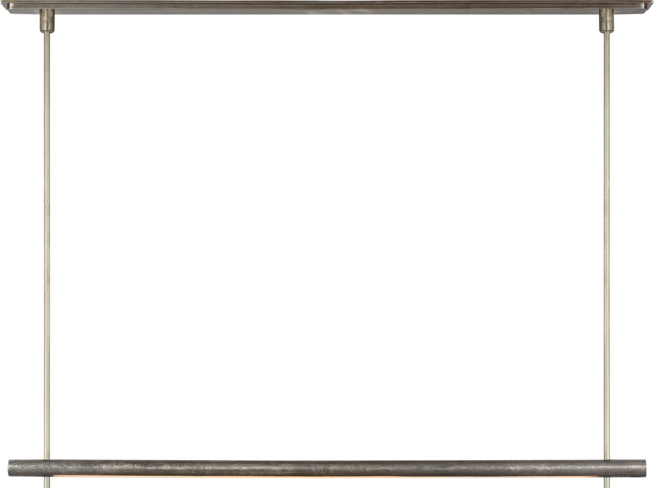 Stahl 60" Linear Chandelier | Museum Pewter | Nova Frost Lens