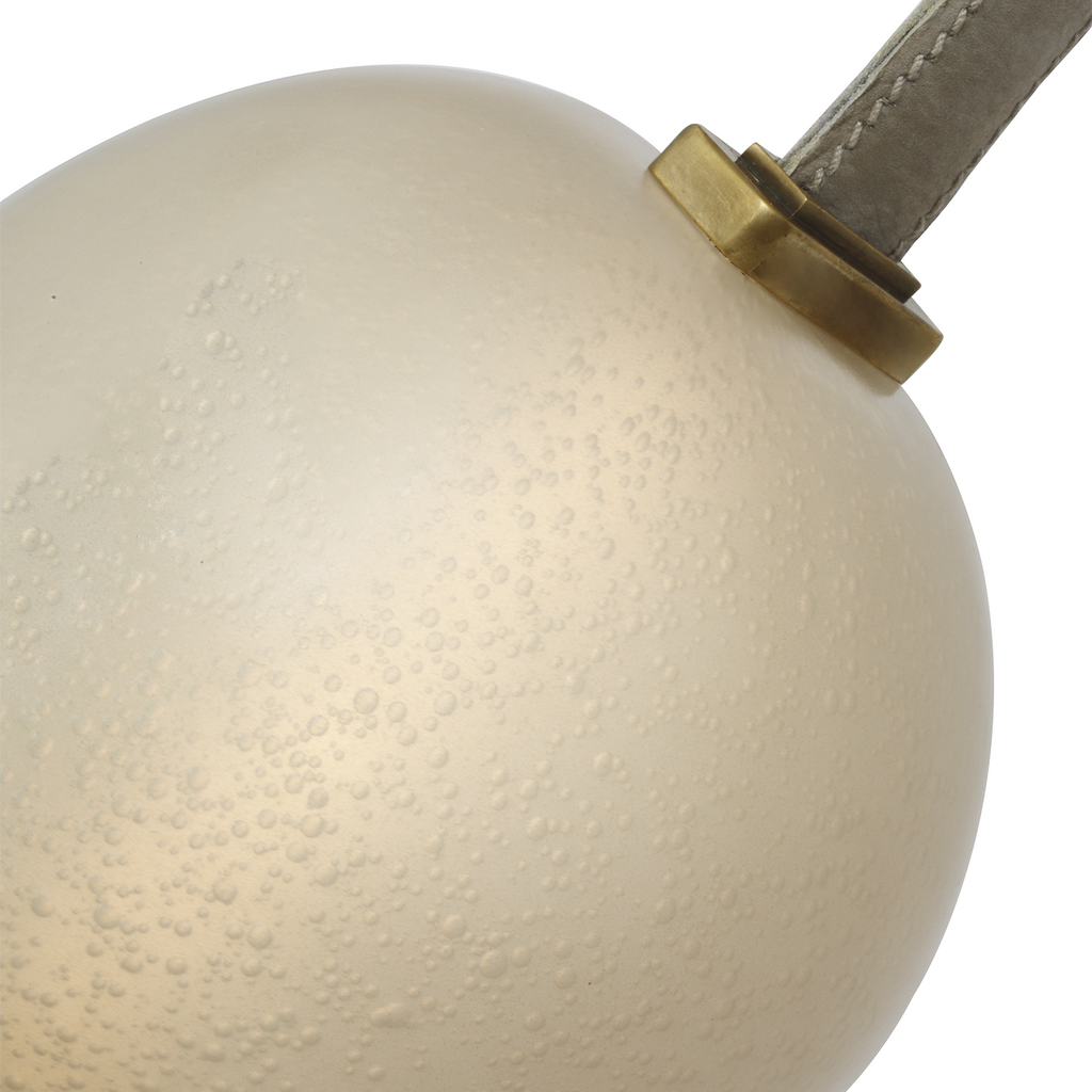 Dune Belted Light | Ash Suede and Mottled Brass | Fizzy Nude Glass