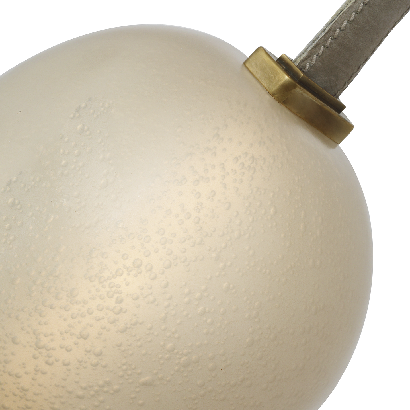 Dune Belted Light | Ash Suede and Mottled Brass | Fizzy Nude Glass