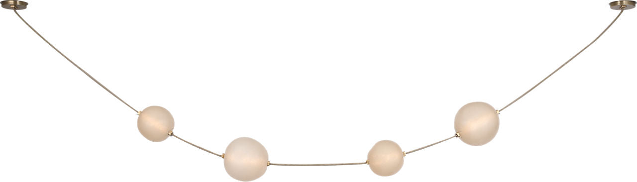 Dune Belted Light | Ash Suede and Mottled Brass | Fizzy Nude Glass