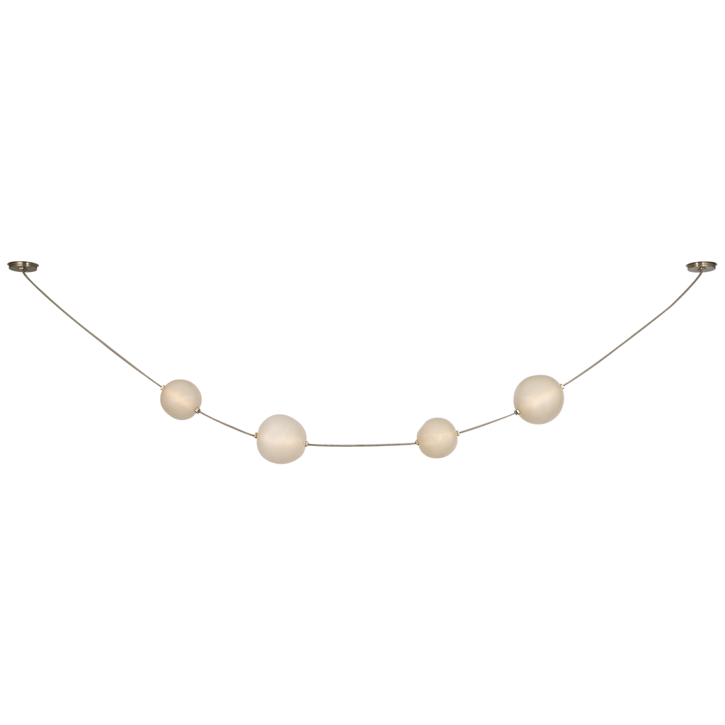 Dune Belted Light | Ash Suede and Mottled Brass | Fizzy Nude Glass