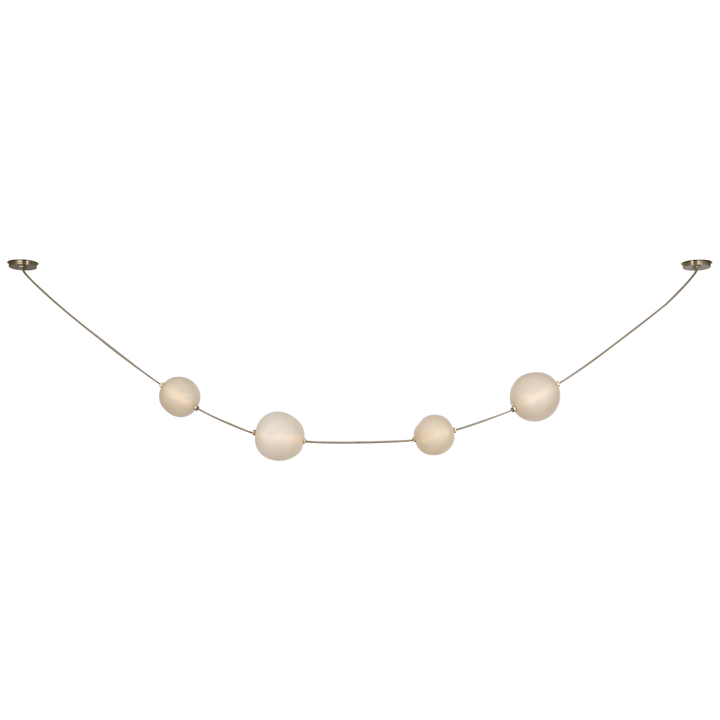 Dune Belted Light | Ash Suede and Mottled Brass | Fizzy Nude Glass