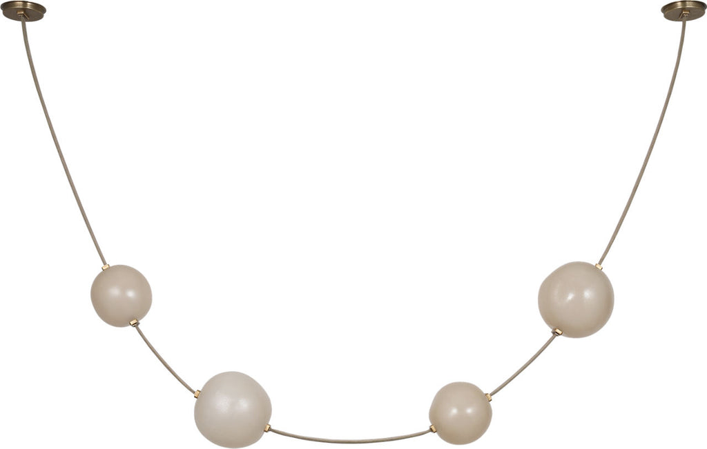 Dune Belted Light | Ash Suede and Mottled Brass | Fizzy Nude Glass