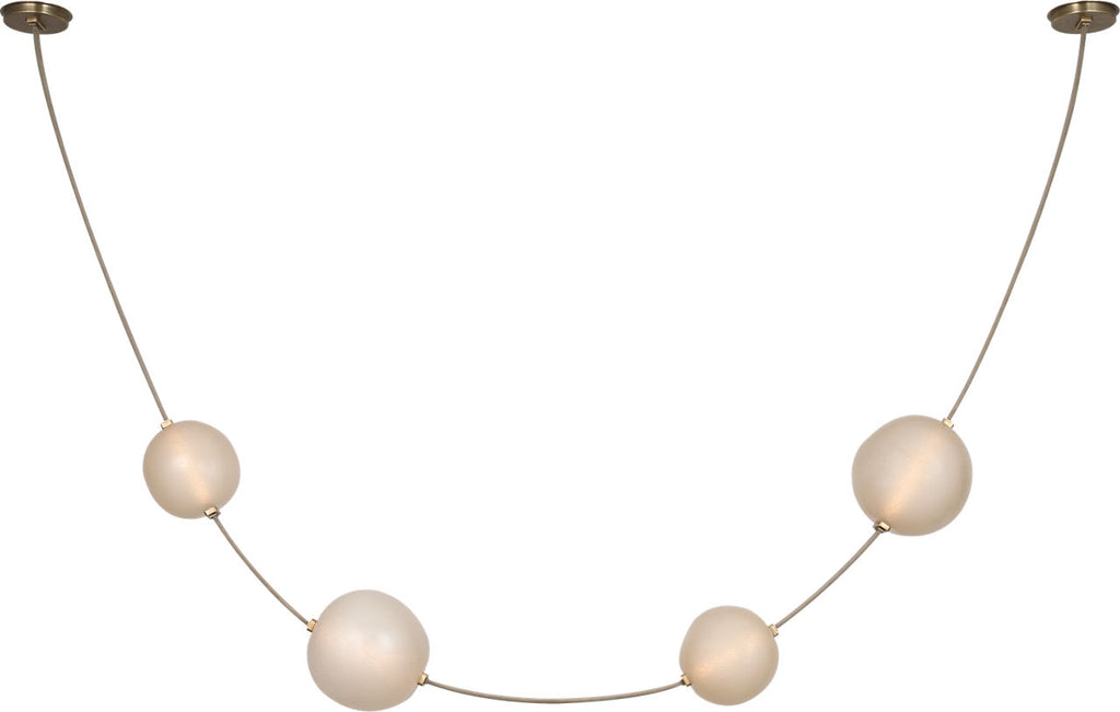 Dune Belted Light | Ash Suede and Mottled Brass | Fizzy Nude Glass
