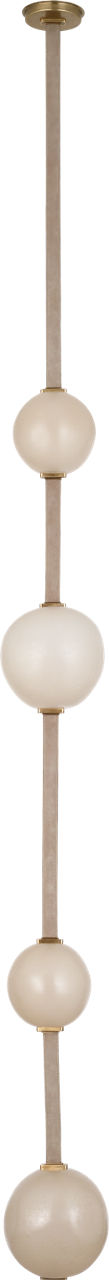 Dune Belted Light | Ash Suede and Mottled Brass | Fizzy Nude Glass