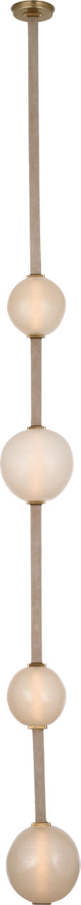 Dune Belted Light | Ash Suede and Mottled Brass | Fizzy Nude Glass