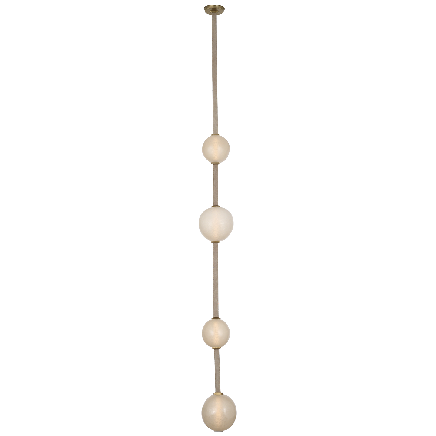 Dune Belted Light | Ash Suede and Mottled Brass | Fizzy Nude Glass