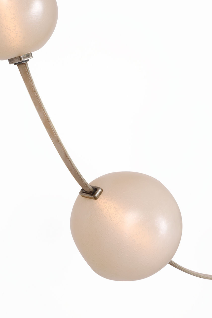 Dune Belted Light | Ash Suede and Mottled Pewter | Fizzy Nude Glass