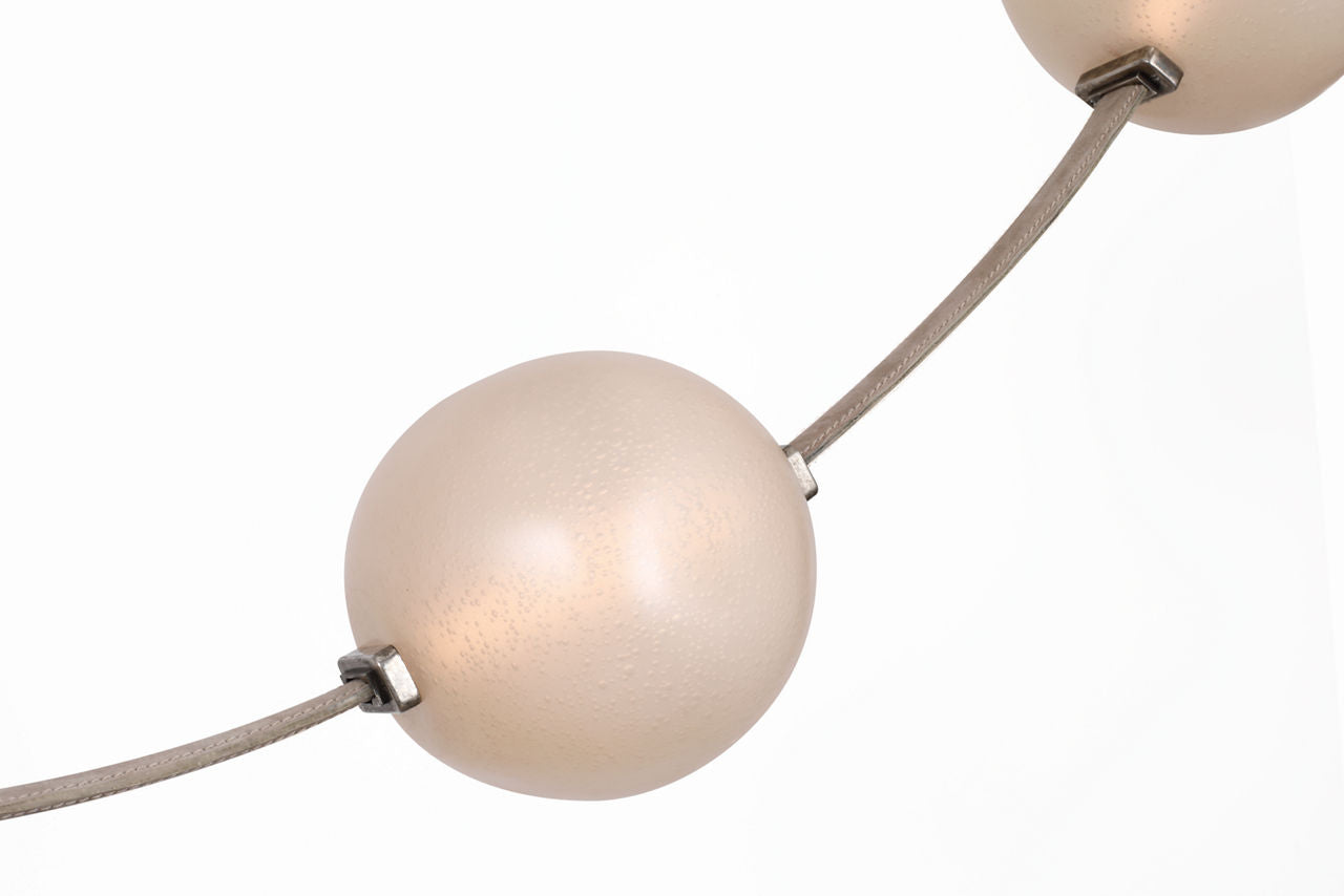 Dune Belted Light | Ash Suede and Mottled Pewter | Fizzy Nude Glass