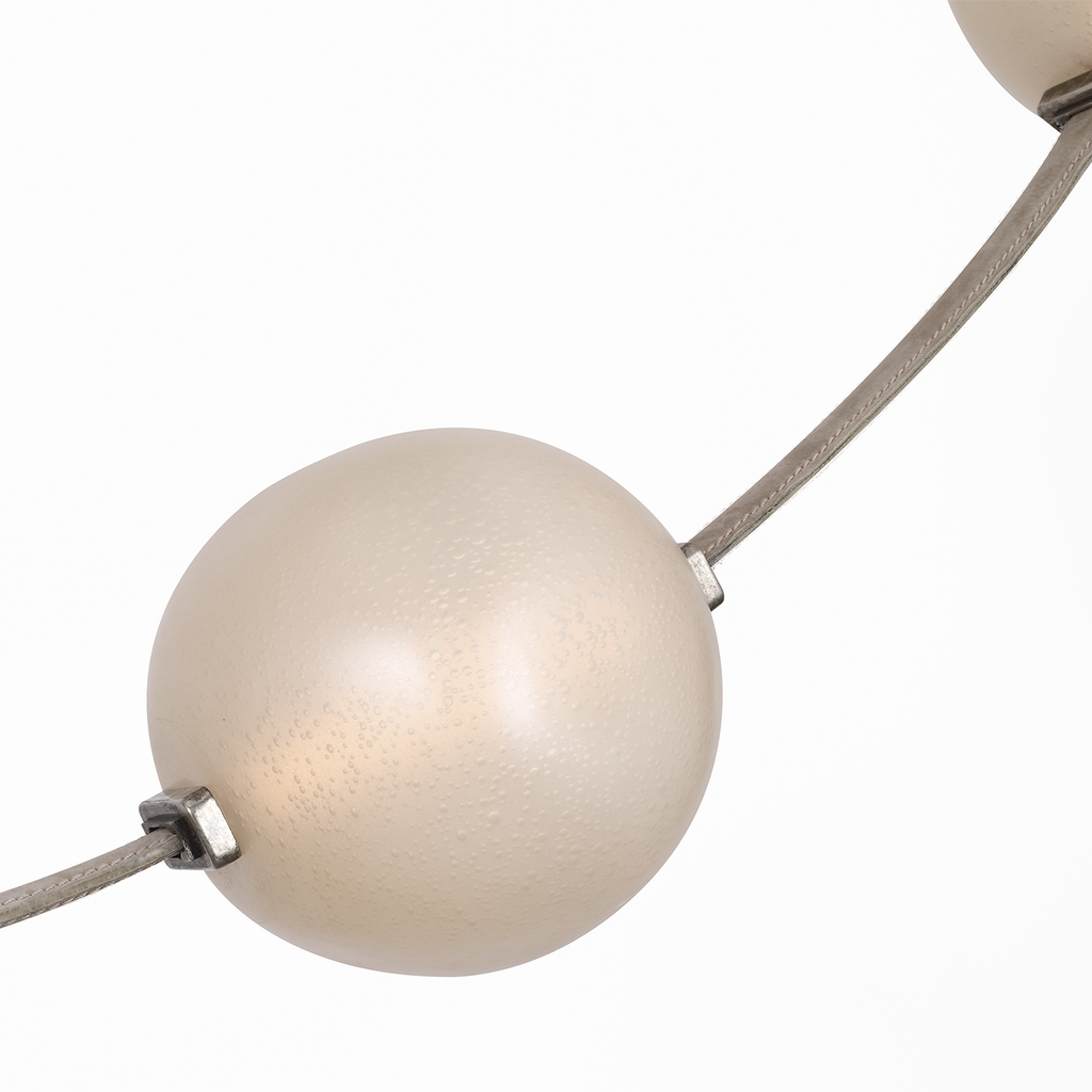 Dune Belted Light | Ash Suede and Mottled Pewter | Fizzy Nude Glass