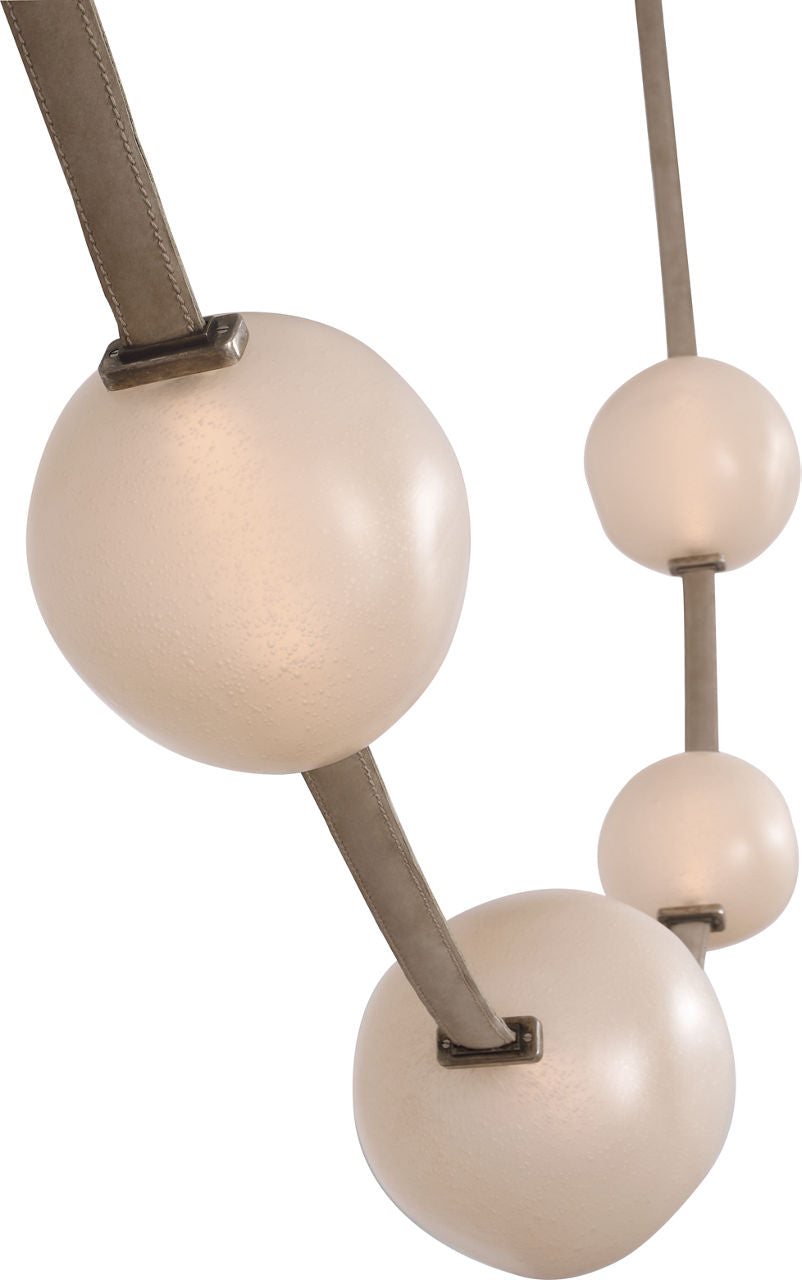 Dune Belted Light | Ash Suede and Mottled Pewter | Fizzy Nude Glass