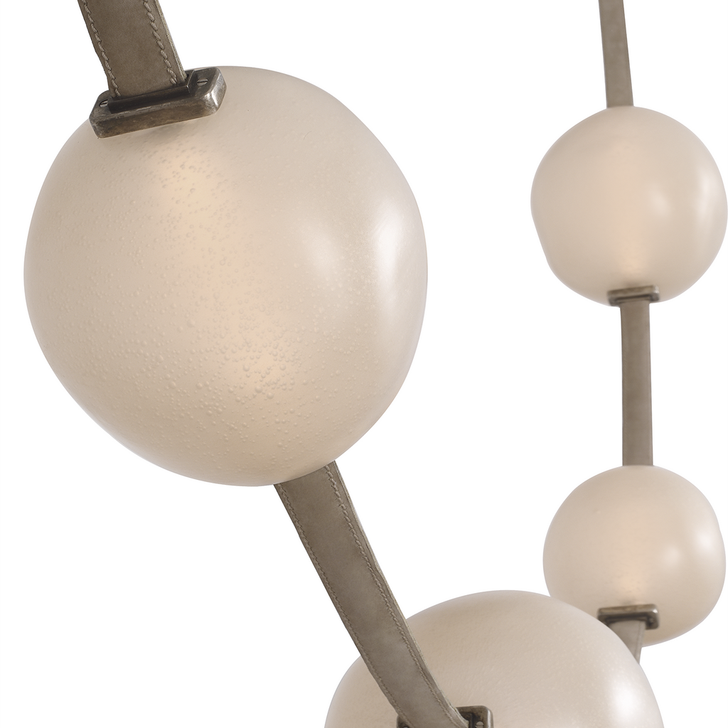 Dune Belted Light | Ash Suede and Mottled Pewter | Fizzy Nude Glass