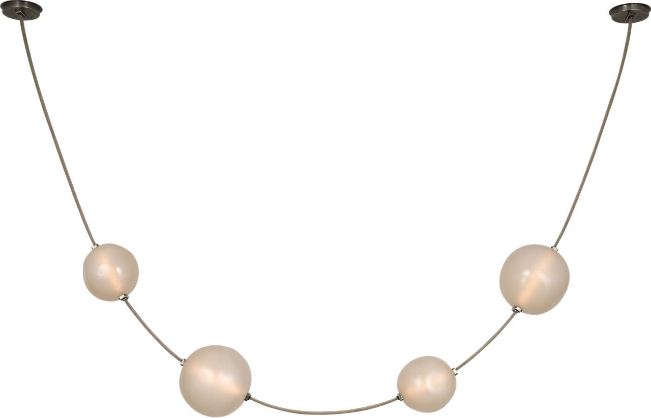 Dune Belted Light | Ash Suede and Mottled Pewter | Fizzy Nude Glass