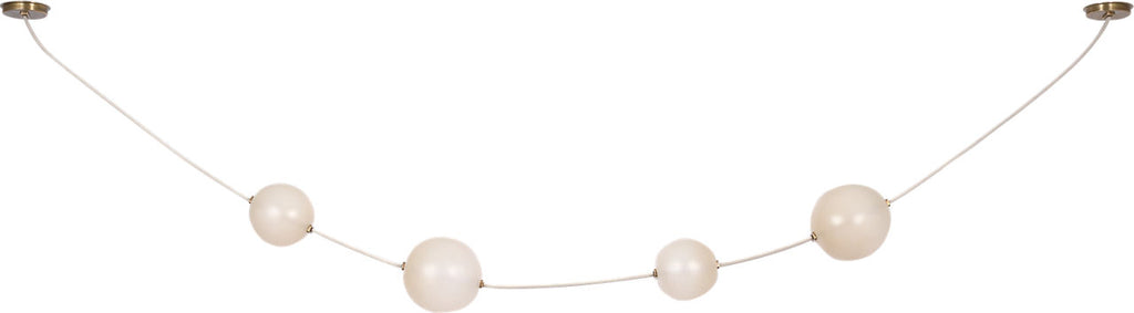 Dune Belted Light | Bone Suede and Mottled Brass | Fizzy Nude Glass