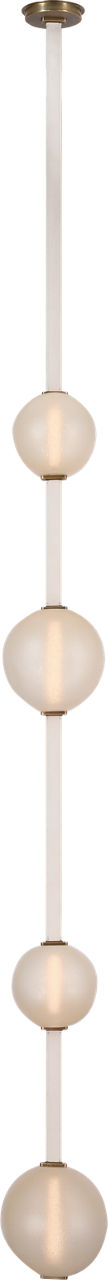 Dune Belted Light | Bone Suede and Mottled Brass | Fizzy Nude Glass