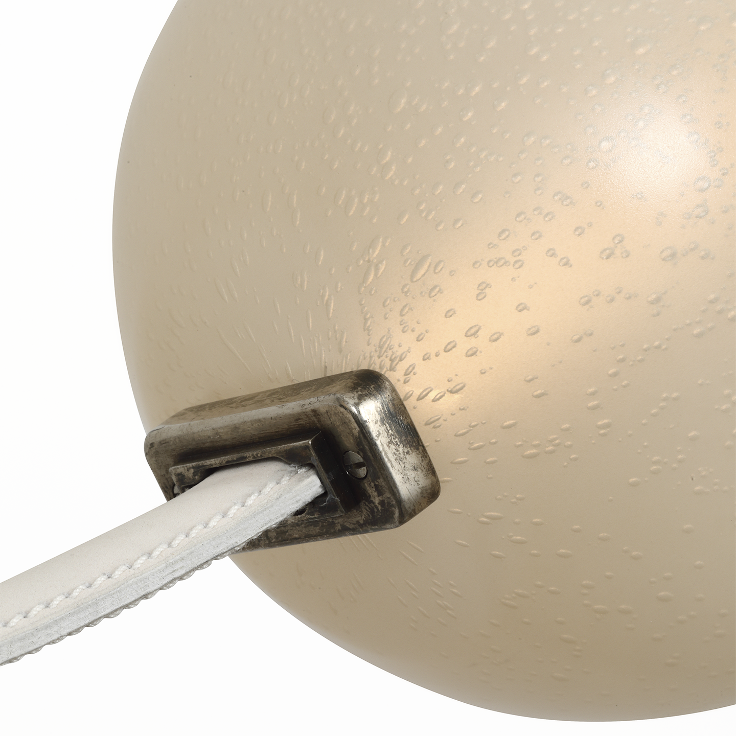 Dune Belted Light | Bone Suede and Mottled Pewter | Fizzy Nude Glass