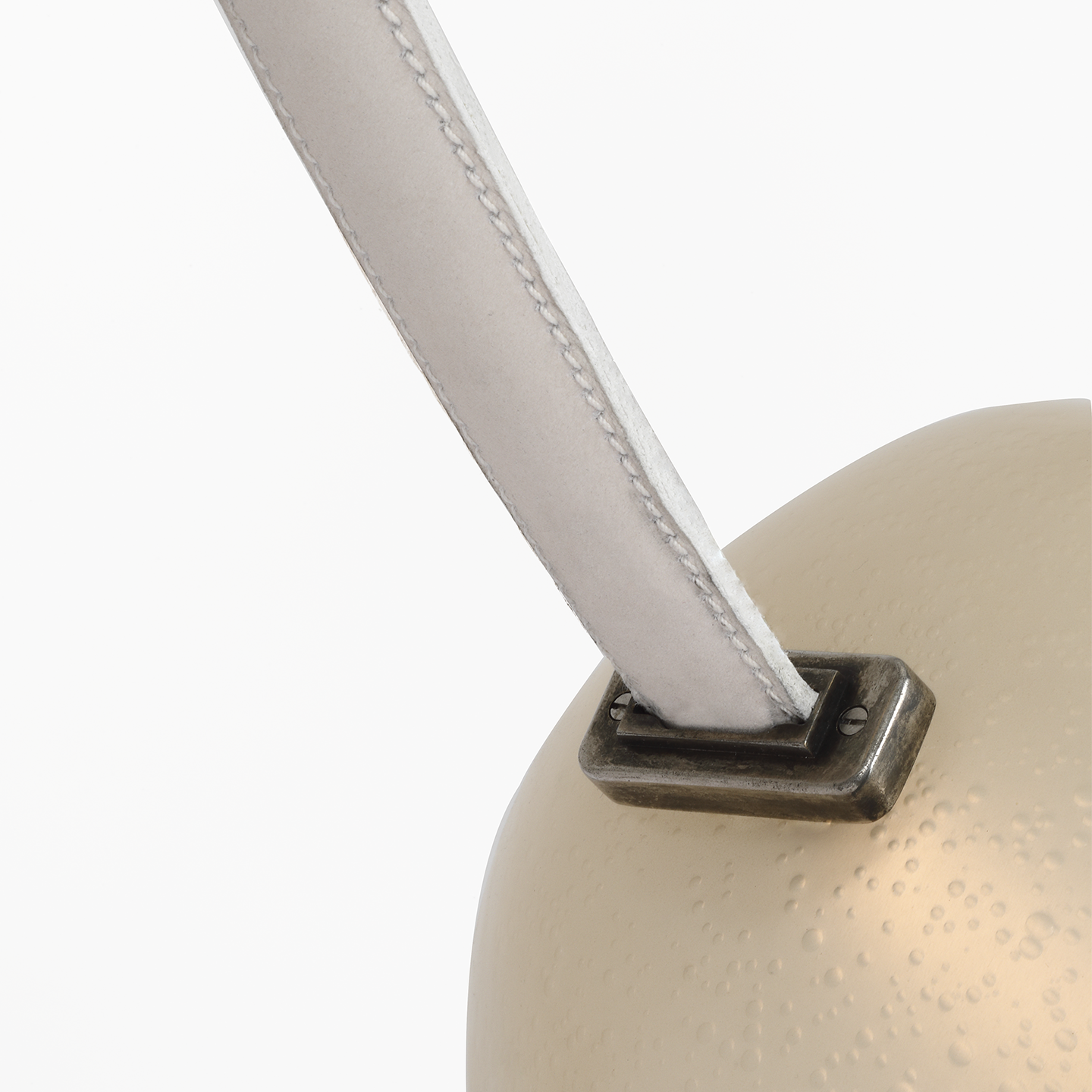 Dune Belted Light | Bone Suede and Mottled Pewter | Fizzy Nude Glass