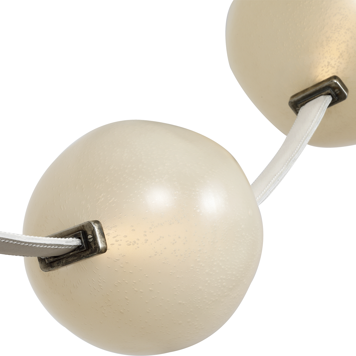 Dune Belted Light | Bone Suede and Mottled Pewter | Fizzy Nude Glass