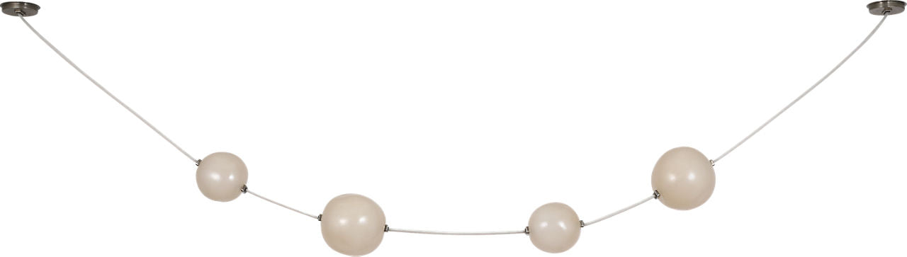 Dune Belted Light | Bone Suede and Mottled Pewter | Fizzy Nude Glass
