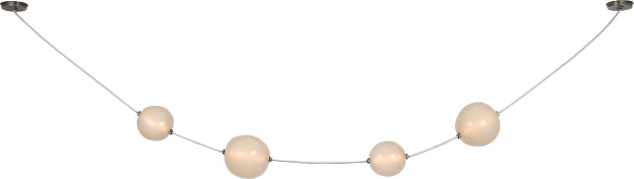 Dune Belted Light | Bone Suede and Mottled Pewter | Fizzy Nude Glass