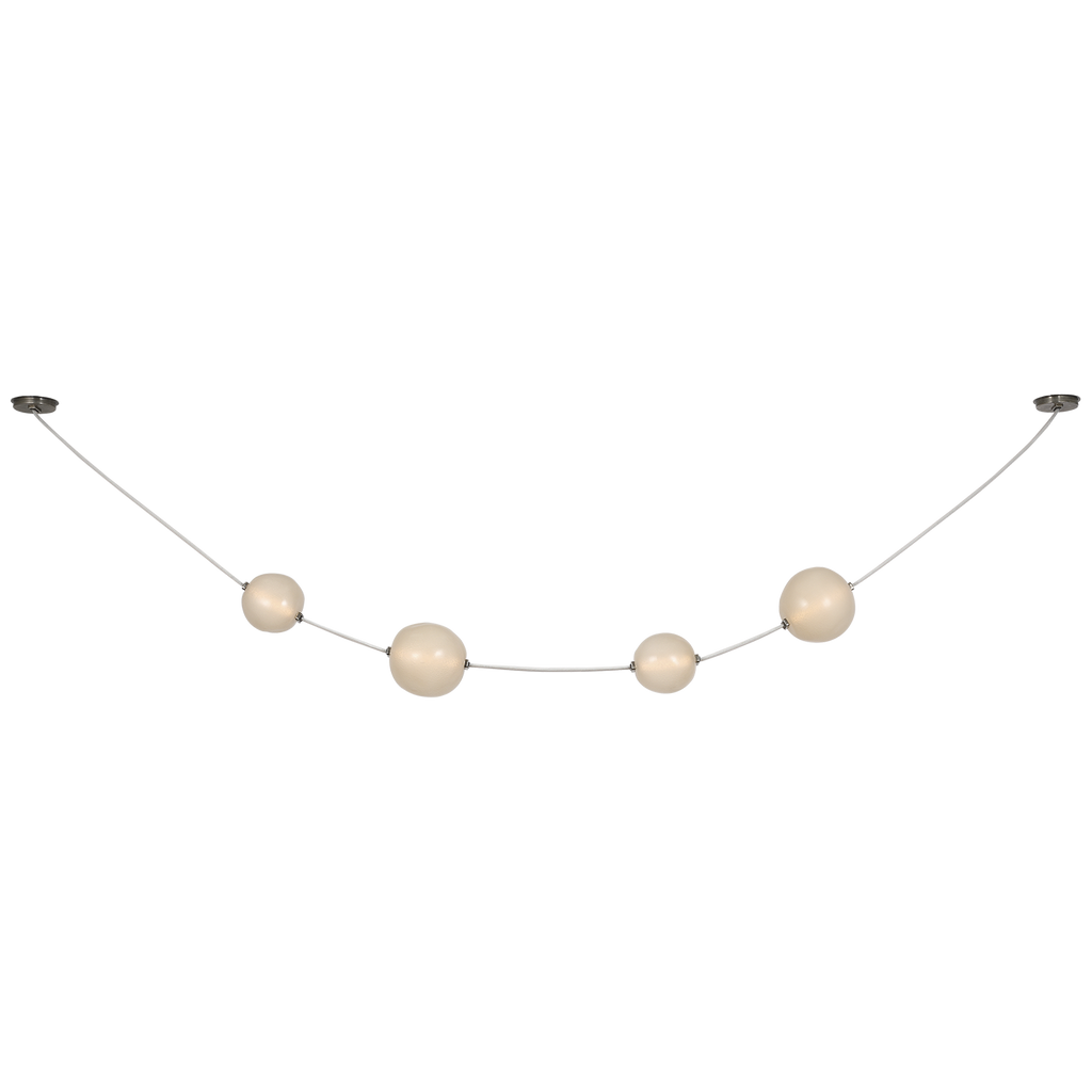 Dune Belted Light | Bone Suede and Mottled Pewter | Fizzy Nude Glass