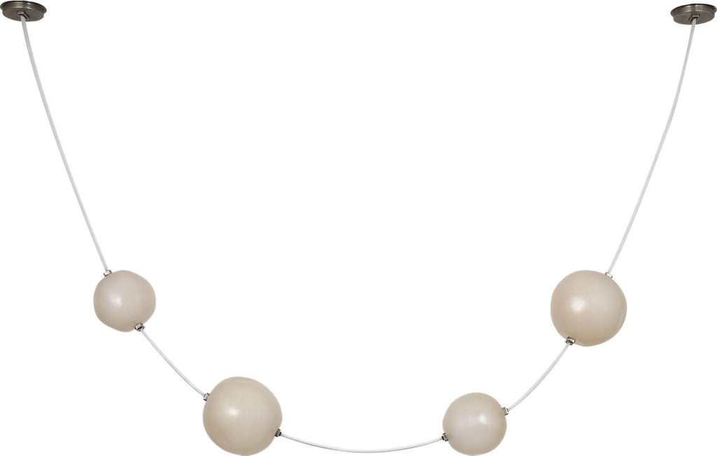 Dune Belted Light | Bone Suede and Mottled Pewter | Fizzy Nude Glass