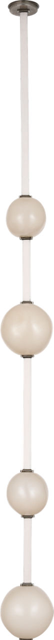 Dune Belted Light | Bone Suede and Mottled Pewter | Fizzy Nude Glass