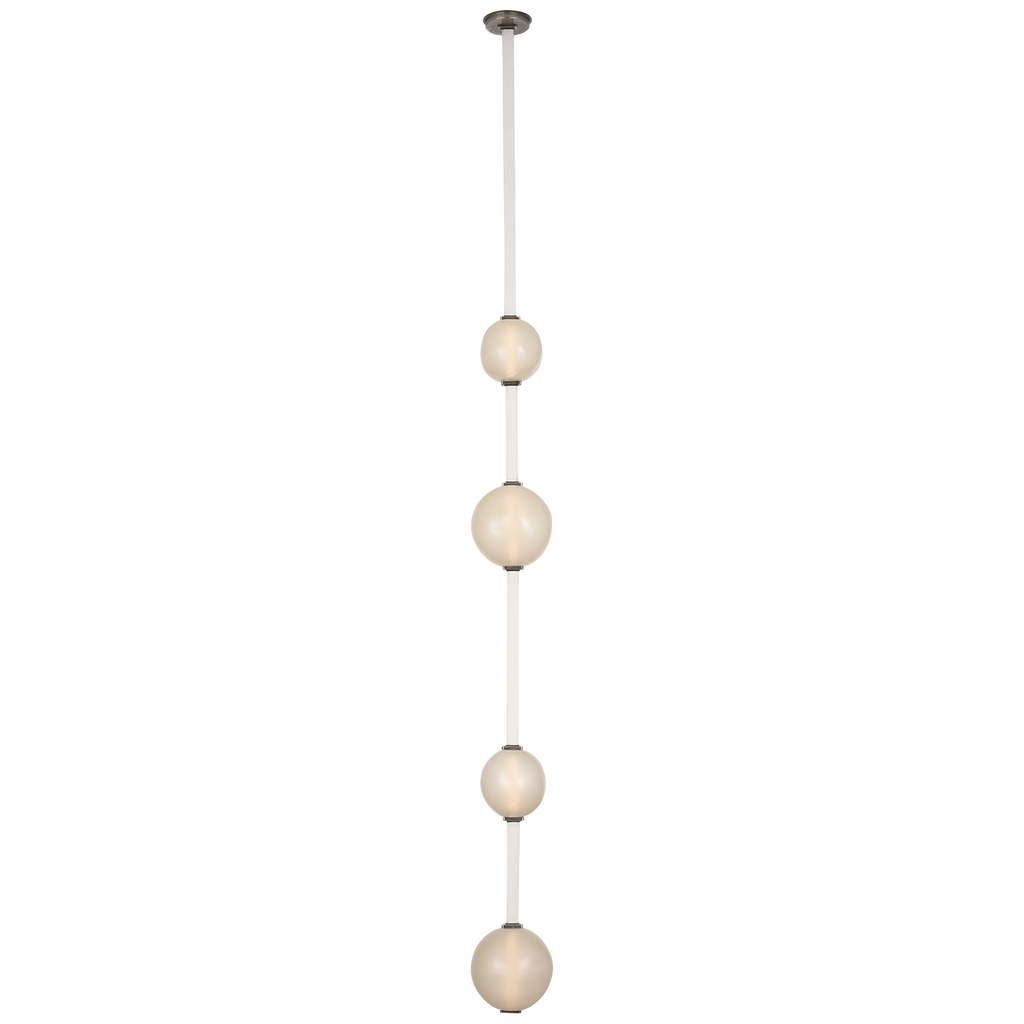 Dune Belted Light | Bone Suede and Mottled Pewter | Fizzy Nude Glass
