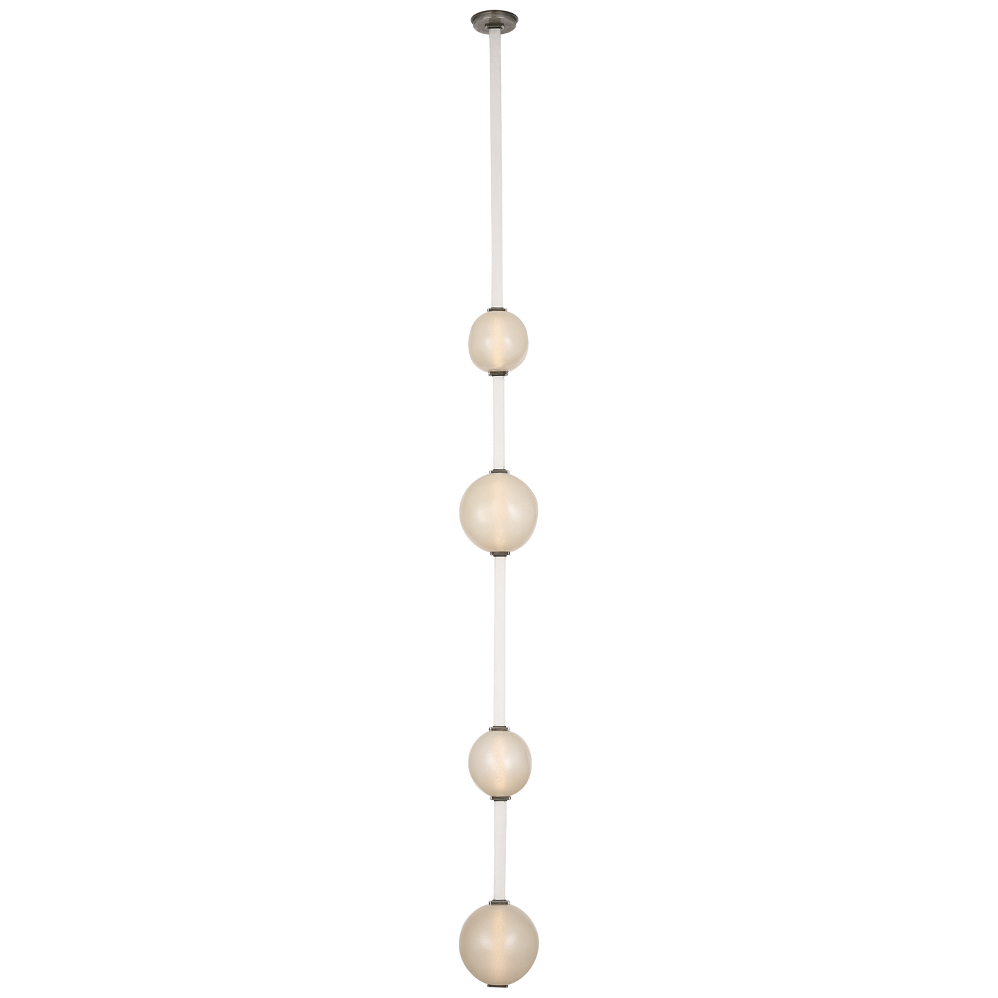 Dune Belted Light | Bone Suede and Mottled Pewter | Fizzy Nude Glass