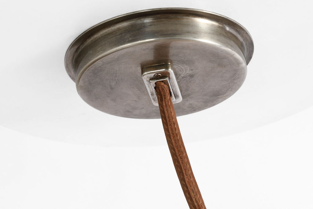Dune Belted Light | Russet Suede and Mottled Pewter | Fizzy Nude Glass
