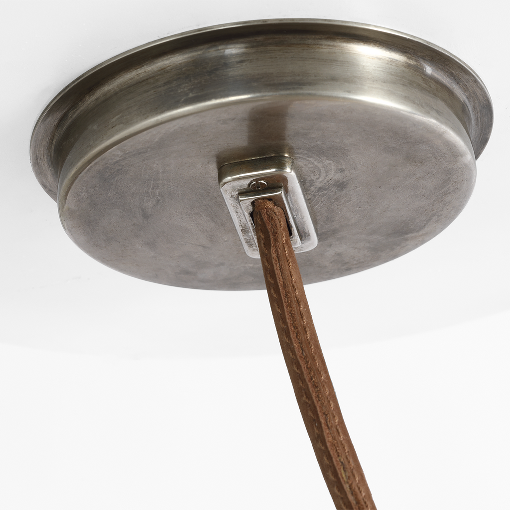 Dune Belted Light | Russet Suede and Mottled Pewter | Fizzy Nude Glass