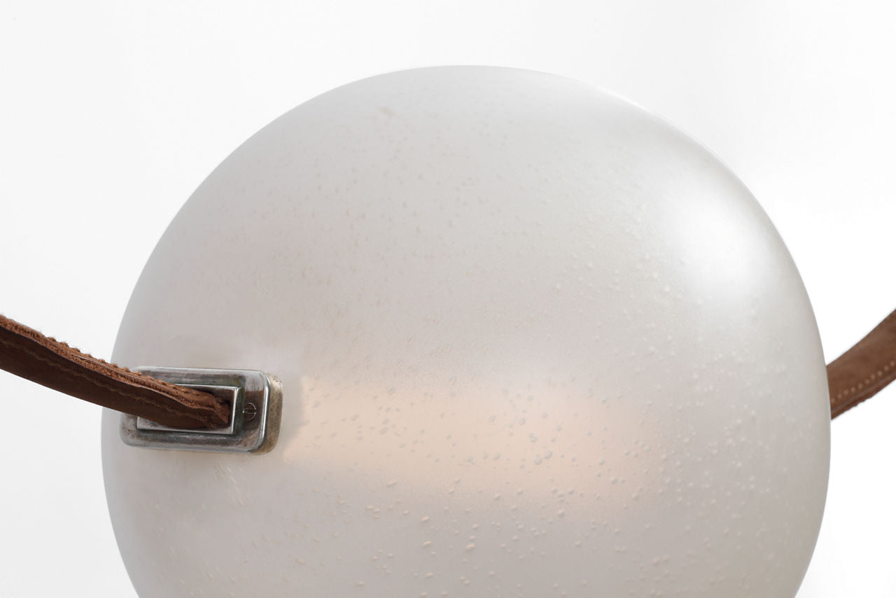 Dune Belted Light | Russet Suede and Mottled Pewter | Fizzy Nude Glass