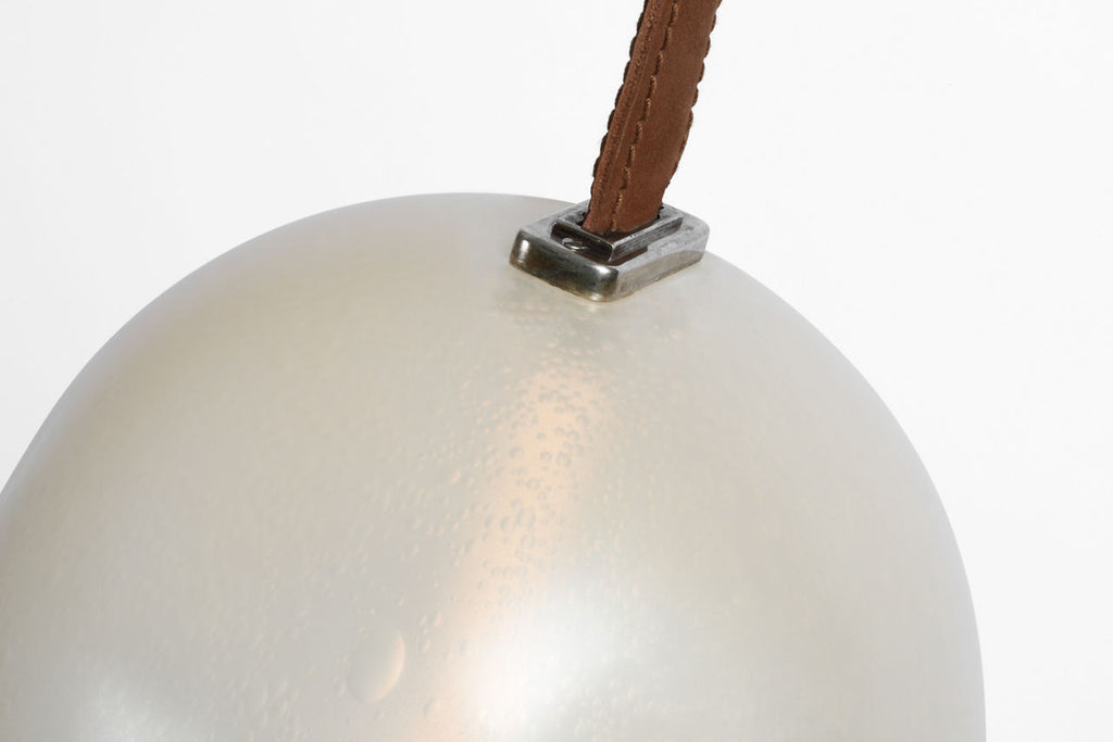 Dune Belted Light | Russet Suede and Mottled Pewter | Fizzy Nude Glass