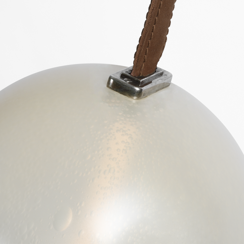 Dune Belted Light | Russet Suede and Mottled Pewter | Fizzy Nude Glass