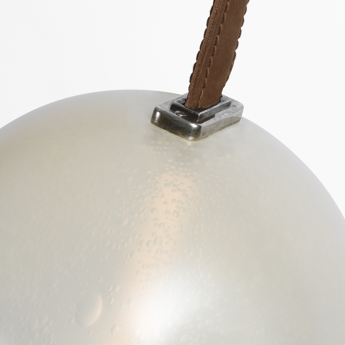 Dune Belted Light | Russet Suede and Mottled Pewter | Fizzy Nude Glass
