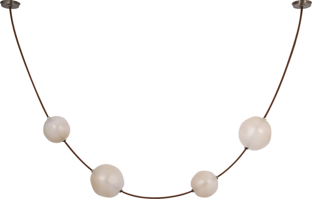 Dune Belted Light | Russet Suede and Mottled Pewter | Fizzy Nude Glass