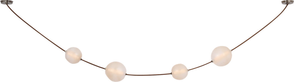 Dune Belted Light | Russet Suede and Mottled Pewter | Fizzy Nude Glass