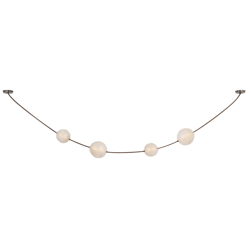 Dune Belted Light | Russet Suede and Mottled Pewter | Fizzy Nude Glass