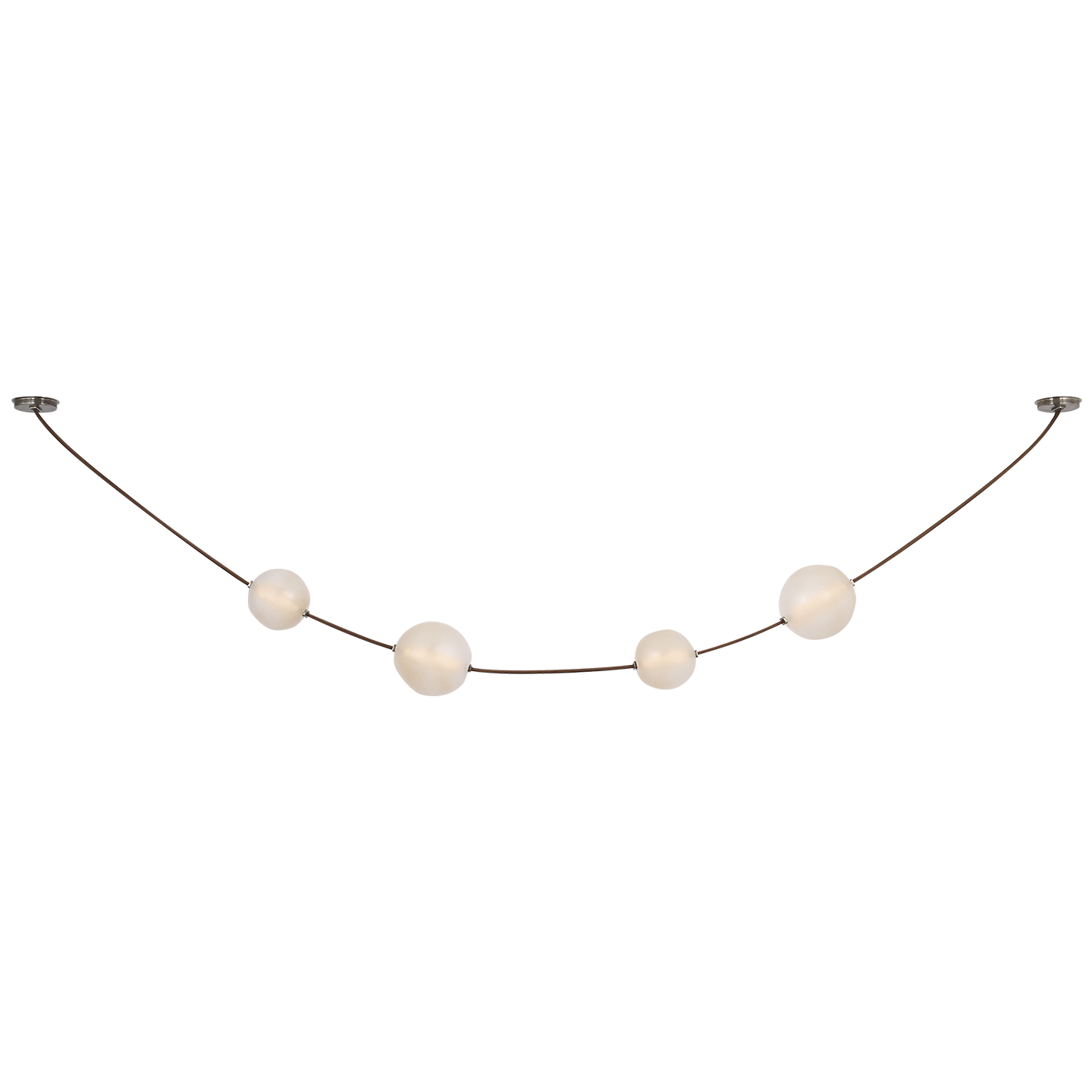 Dune Belted Light | Russet Suede and Mottled Pewter | Fizzy Nude Glass