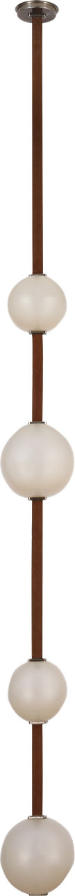 Dune Belted Light | Russet Suede and Mottled Pewter | Fizzy Nude Glass