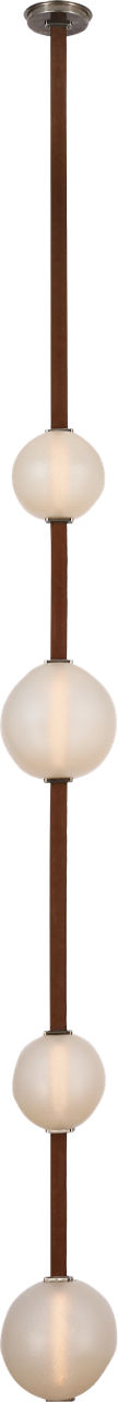 Dune Belted Light | Russet Suede and Mottled Pewter | Fizzy Nude Glass